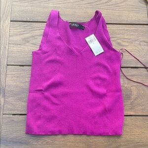 Ralph Lauren sweater Women's Pink Sleeveless Top magenta L electric academia